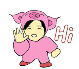 Alien Piggy ~ On My Way sticker #10549639