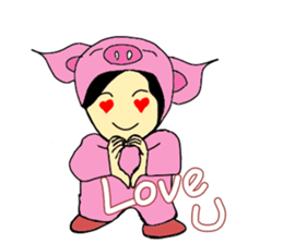 Alien Piggy ~ On My Way sticker #10549641