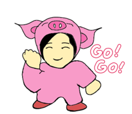 Alien Piggy ~ On My Way sticker #10549642