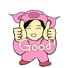 Alien Piggy ~ On My Way sticker #10549644