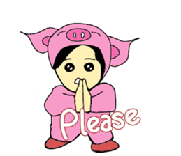 Alien Piggy ~ On My Way sticker #10549646