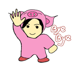 Alien Piggy ~ On My Way sticker #10549647