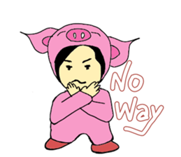 Alien Piggy ~ On My Way sticker #10549655