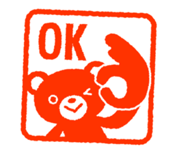 Bear stamp 4 sticker #10553316