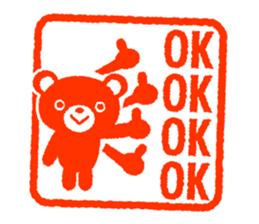 Bear stamp 4 sticker #10553324