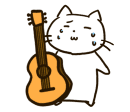 Guitar-cat sticker #10553418