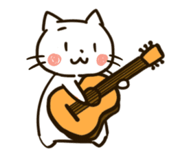 Guitar-cat sticker #10553423