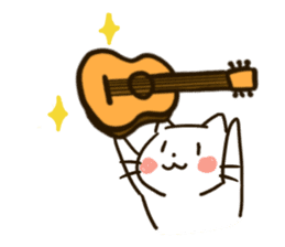 Guitar-cat sticker #10553424