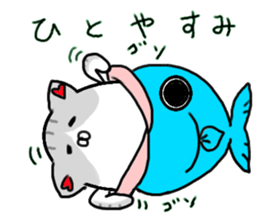 Daily life conversation of sabatora sticker #10554284