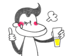 Beer life of pogo  monkey sticker #10554958