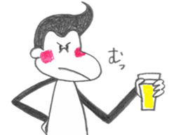 Beer life of pogo  monkey sticker #10554976