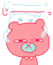 red bear Somethiog behind... sticker #10556095