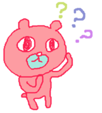 red bear Somethiog behind... sticker #10556104