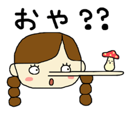 Girl and mushroom but biyooon sticker #10556519