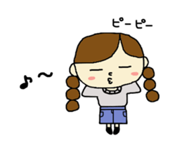 Girl and mushroom but biyooon sticker #10556525