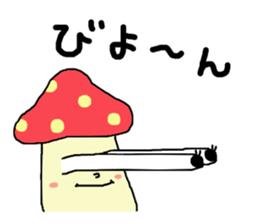 Girl and mushroom but biyooon sticker #10556551