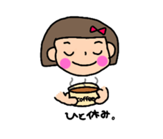 Usable sticker of the bobbed hair sticker #10557595