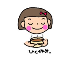 Usable sticker of the bobbed hair sticker #10557595