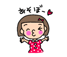 Usable sticker of the bobbed hair sticker #10557608