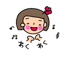 Usable sticker of the bobbed hair sticker #10557609