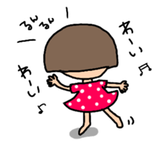 Usable sticker of the bobbed hair sticker #10557610