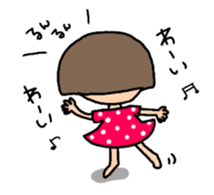 Usable sticker of the bobbed hair sticker #10557610