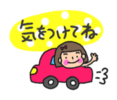 Usable sticker of the bobbed hair sticker #10557620