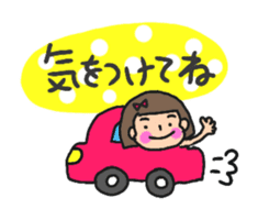 Usable sticker of the bobbed hair sticker #10557620