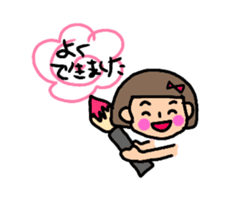 Usable sticker of the bobbed hair sticker #10557628