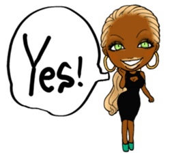 black girls4 sticker #10557745