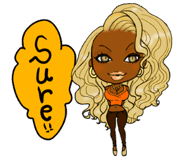 black girls4 sticker #10557747