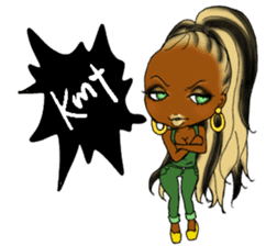 black girls4 sticker #10557762