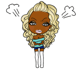 black girls4 sticker #10557763