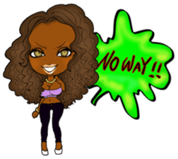 black girls4 sticker #10557765