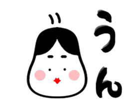 Big brush character Twisted Okame chan sticker #10558220
