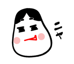 Big brush character Twisted Okame chan sticker #10558229