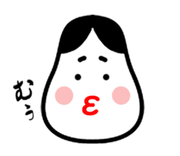 Big brush character Twisted Okame chan sticker #10558231