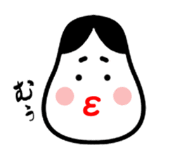 Big brush character Twisted Okame chan sticker #10558231