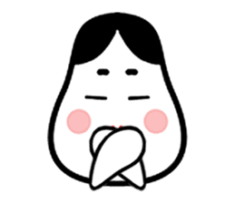 Big brush character Twisted Okame chan sticker #10558234