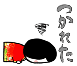 Big brush character Twisted Okame chan sticker #10558238