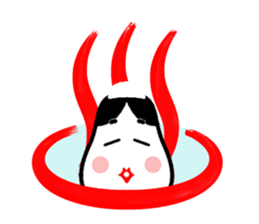 Big brush character Twisted Okame chan sticker #10558239