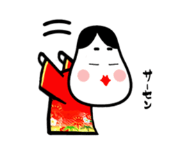 Big brush character Twisted Okame chan sticker #10558246