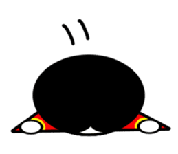 Big brush character Twisted Okame chan sticker #10558247