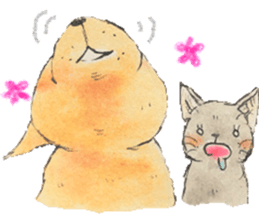 unwind dog and cat2 sticker #10558377