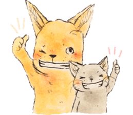 unwind dog and cat2 sticker #10558379