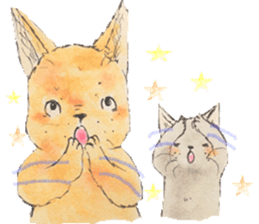 unwind dog and cat2 sticker #10558380