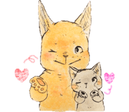 unwind dog and cat2 sticker #10558381