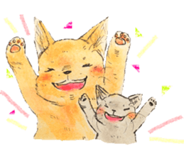 unwind dog and cat2 sticker #10558382