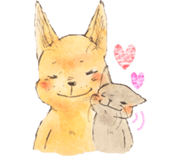 unwind dog and cat2 sticker #10558383