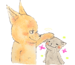 unwind dog and cat2 sticker #10558384